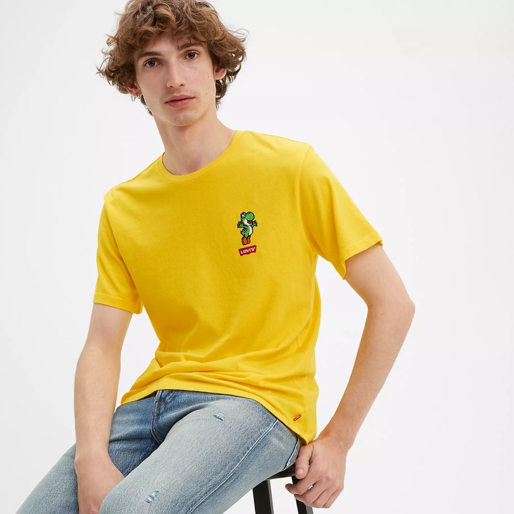 NWT Levi’s X Super Mario Collaboration Yoshi Graphic T Shirt Men’s Nintendo